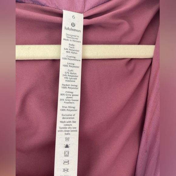 NWOT lululemon Wunder Puff GOOSE DOWN PUFFER Jacket - Heathered Plumful - Picture 8 of 9